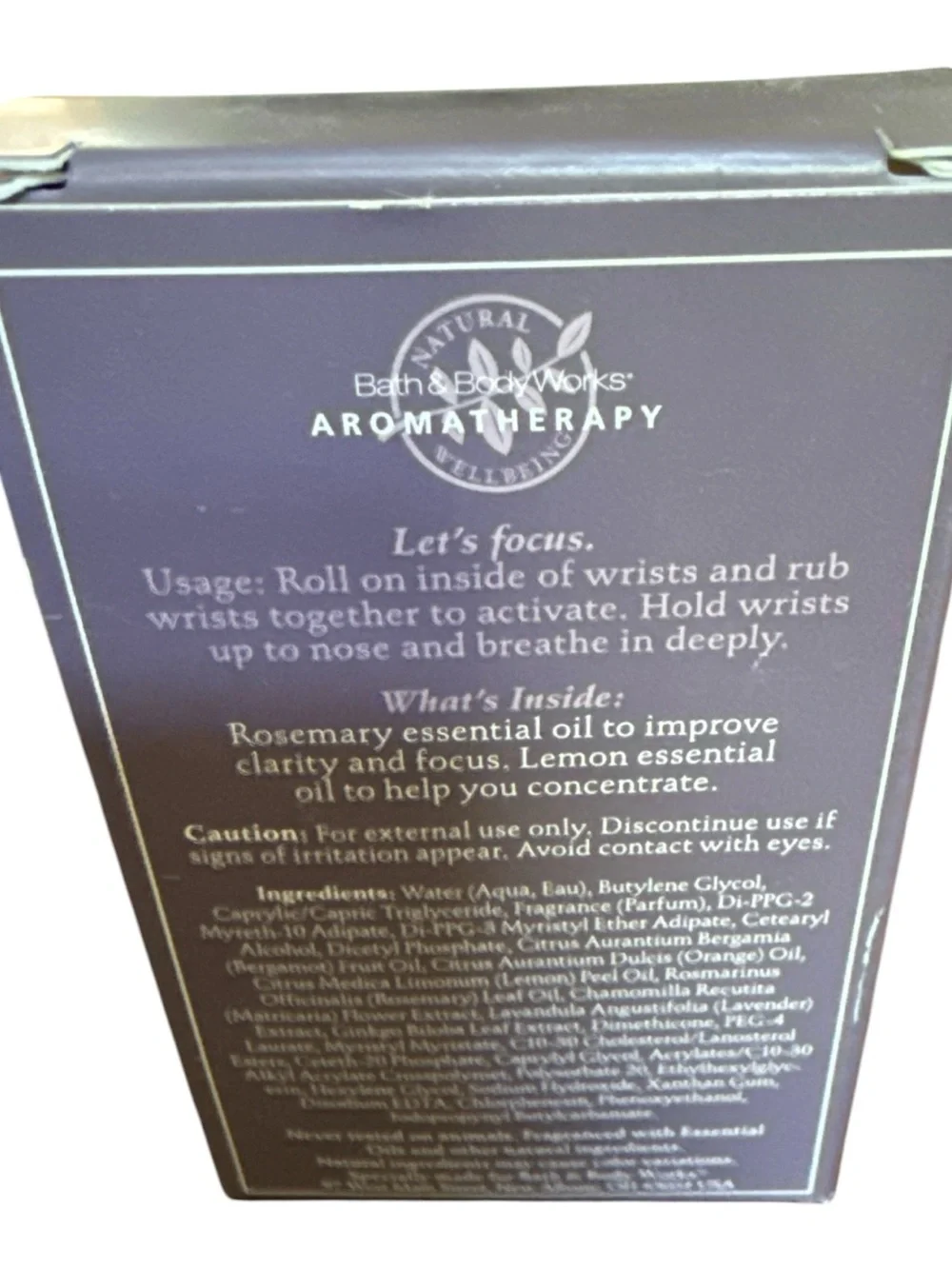 Bath & Body Works Aromatherapy‎ Mental Clarity Roll On Roller NIB Rosemary Lemon